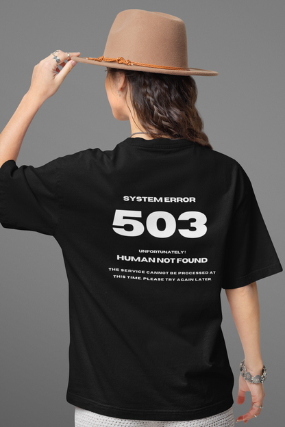 System Error 503 Puff Oversized Tee (Black)