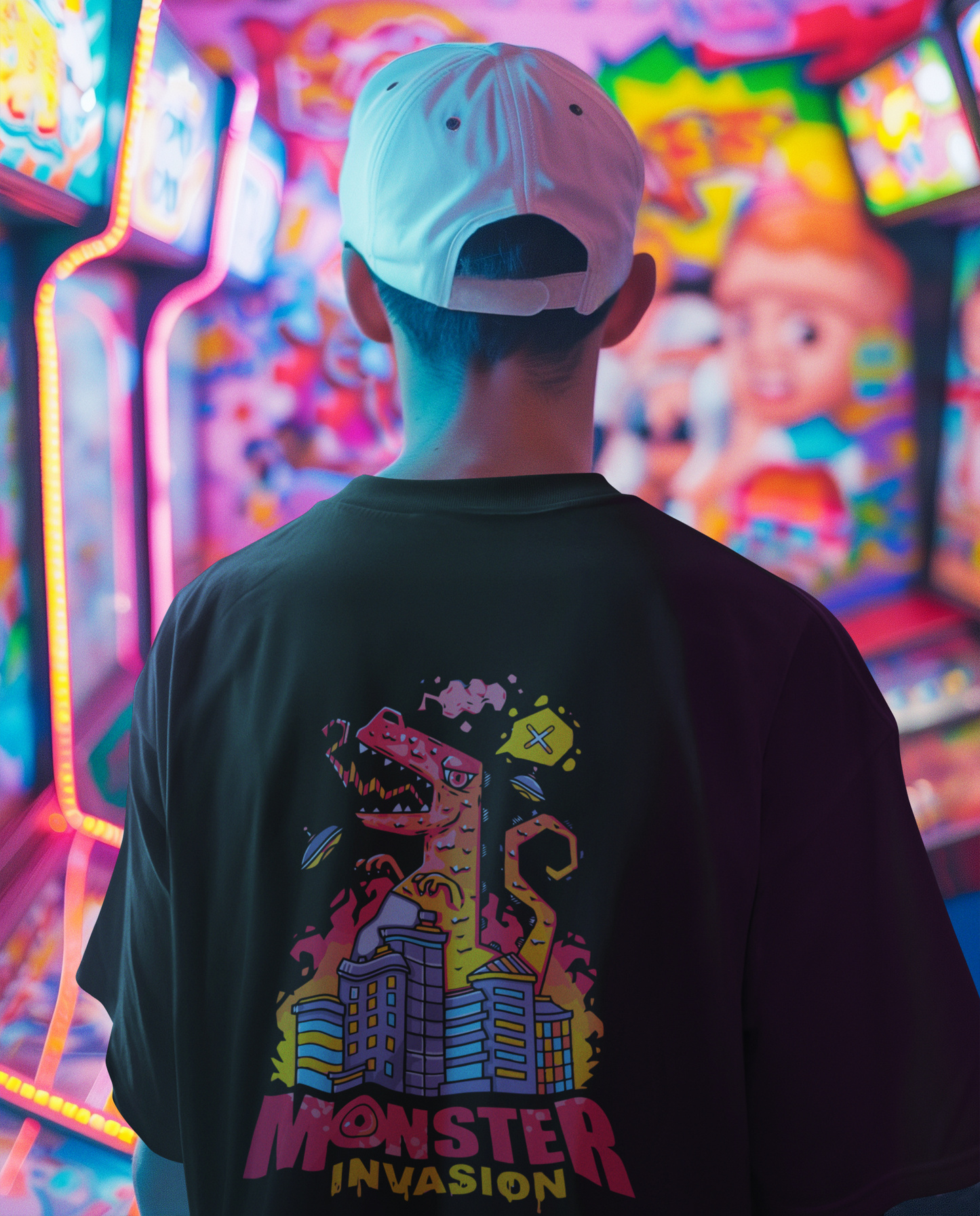 Monster Invasion Oversized Tee