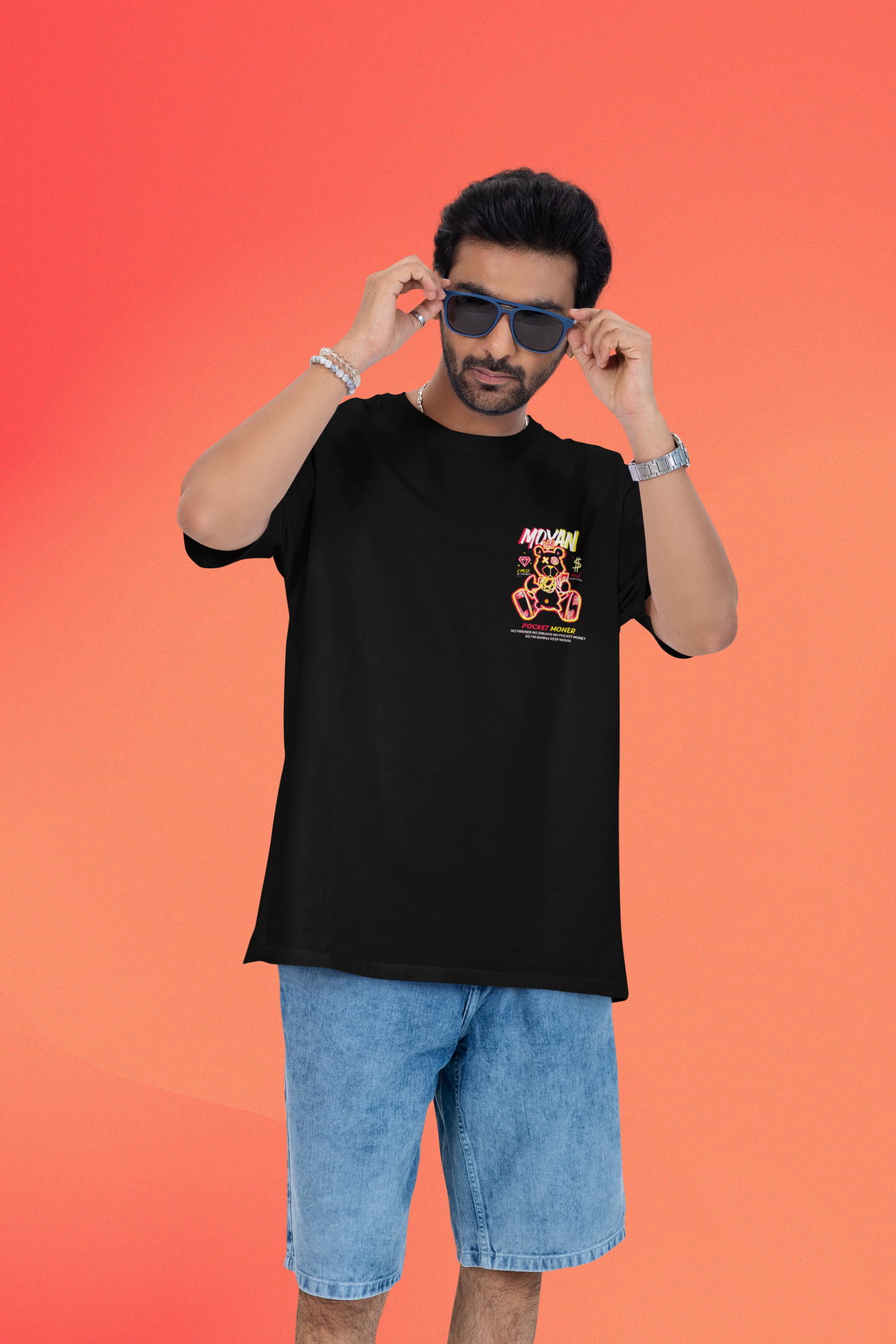 Movin’ Pocket Moner Oversized Tee